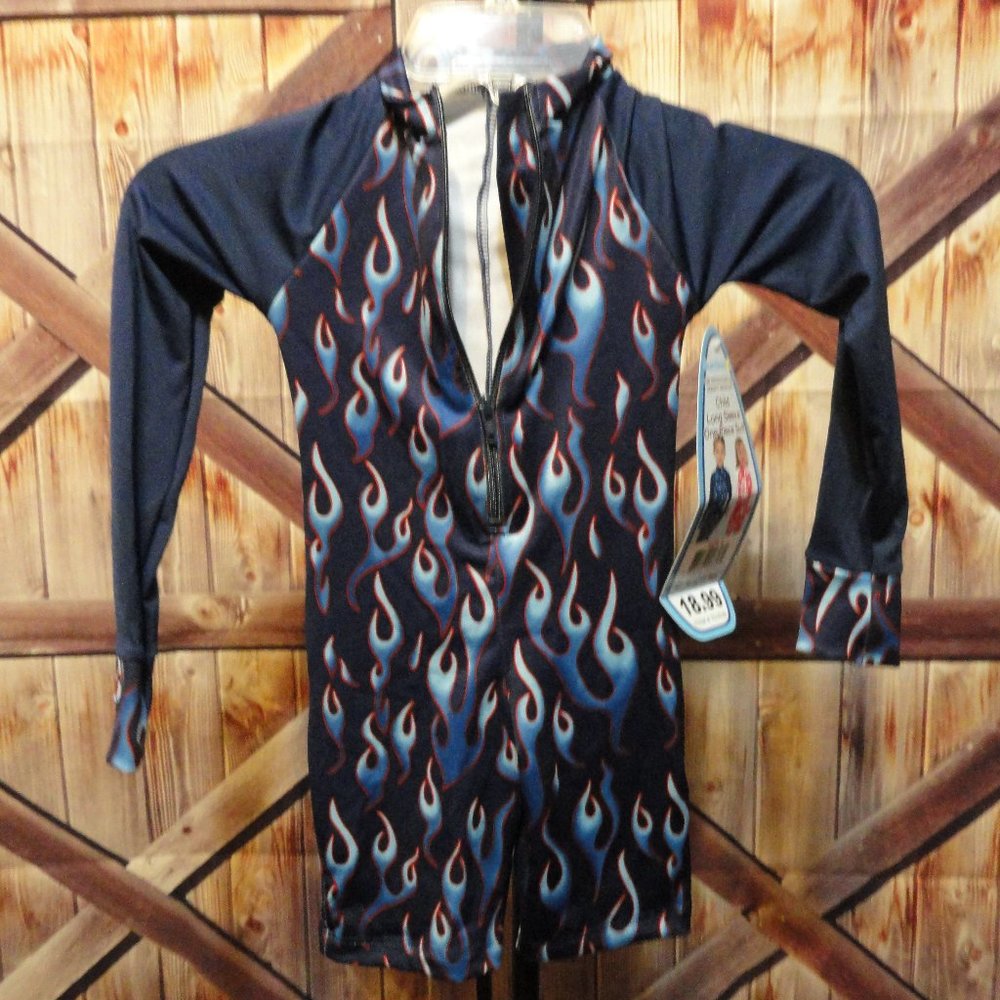 Flames one piece Sun protection  Sunskinz  Kids upf 50+ suit~Beach wear~